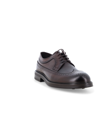 Scarpa uomo stringata in pelle marrone u96006bk