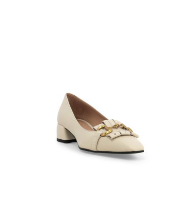 Décolleté donna elegante in pelle milk v5342q