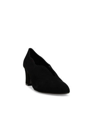Décolleté donna in camoscio nero x5222q