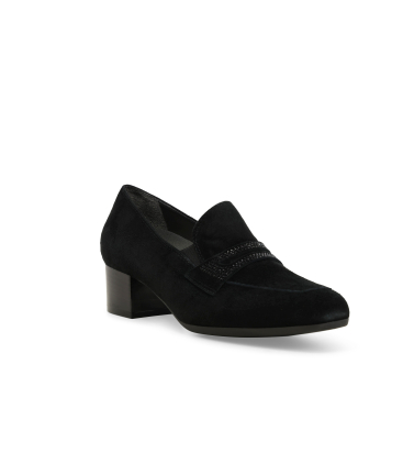 Mocassino donna in camoscio nero x5336q