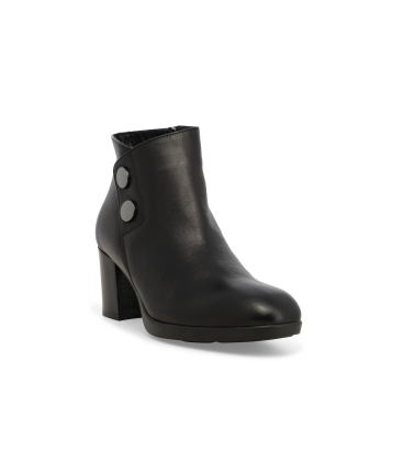 Stivaletto donna in morbida pelle nero z246q