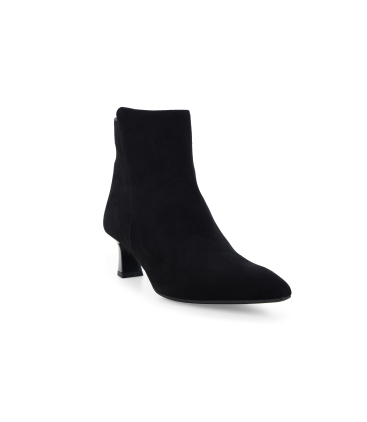Stiefelette elegant Damen aus Wildleder Schwarz bequem z822