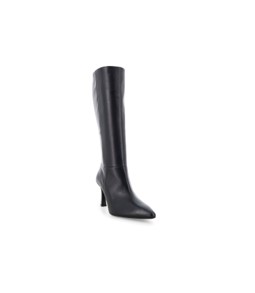 Stiefel Damen elegant Absatz aus Leder Schwarz z995