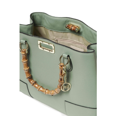 Borsa Portafoglio In Pelle Mala Leather Shiloh Collection Con Blocco RFID - Verde